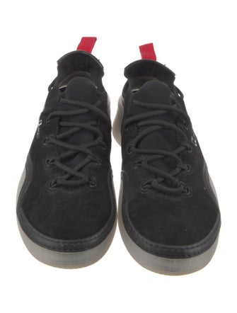 Christian Louboutin Suede Colorblock Pattern Sneakers