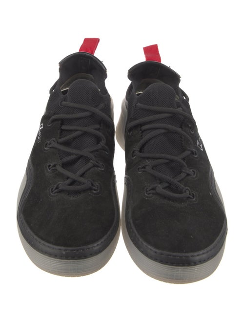 Christian Louboutin Suede Colorblock Pattern Sneakers