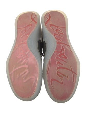 Christian Louboutin Suede Colorblock Pattern Sneakers