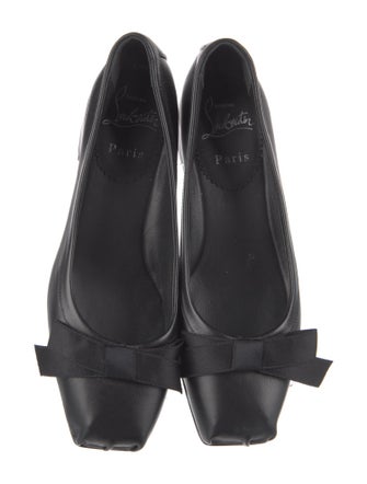 Christian Louboutin Leather Bow Accents Pumps