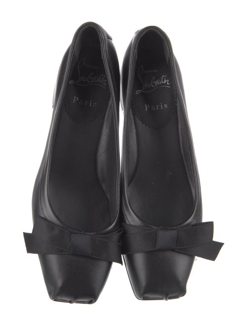 Christian Louboutin Leather Bow Accents Pumps