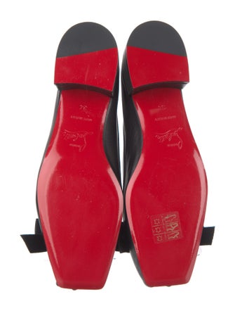 Christian Louboutin Leather Bow Accents Pumps