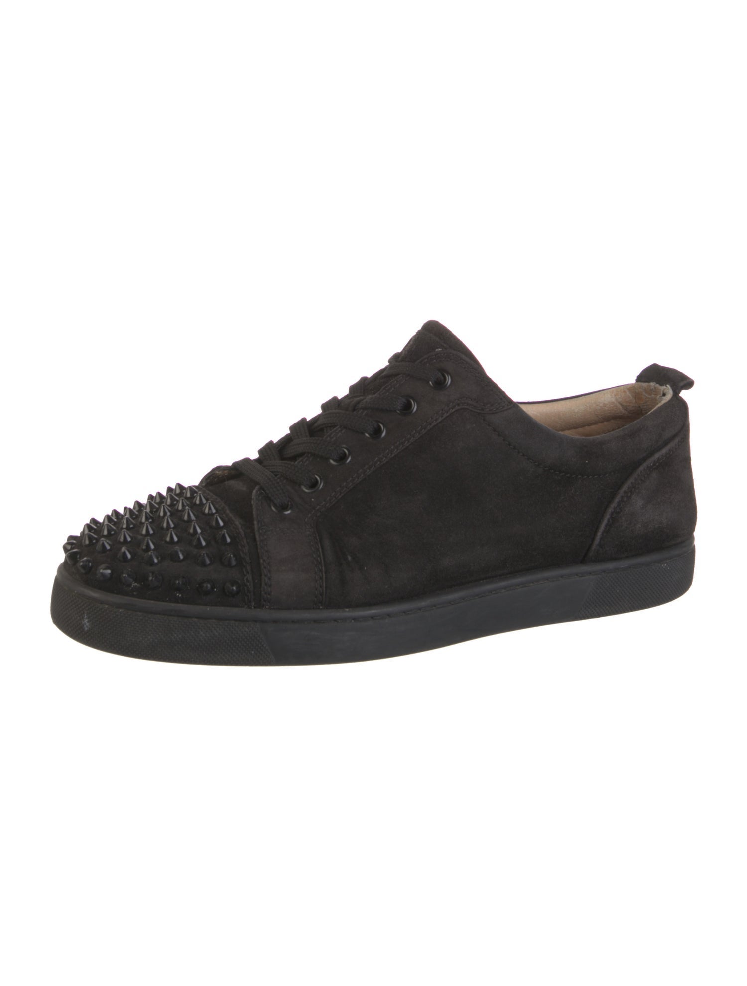 Christian Louboutin Spike Accents Suede Sneakers