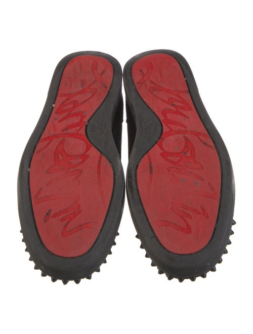 Christian Louboutin Spike Accents Suede Sneakers