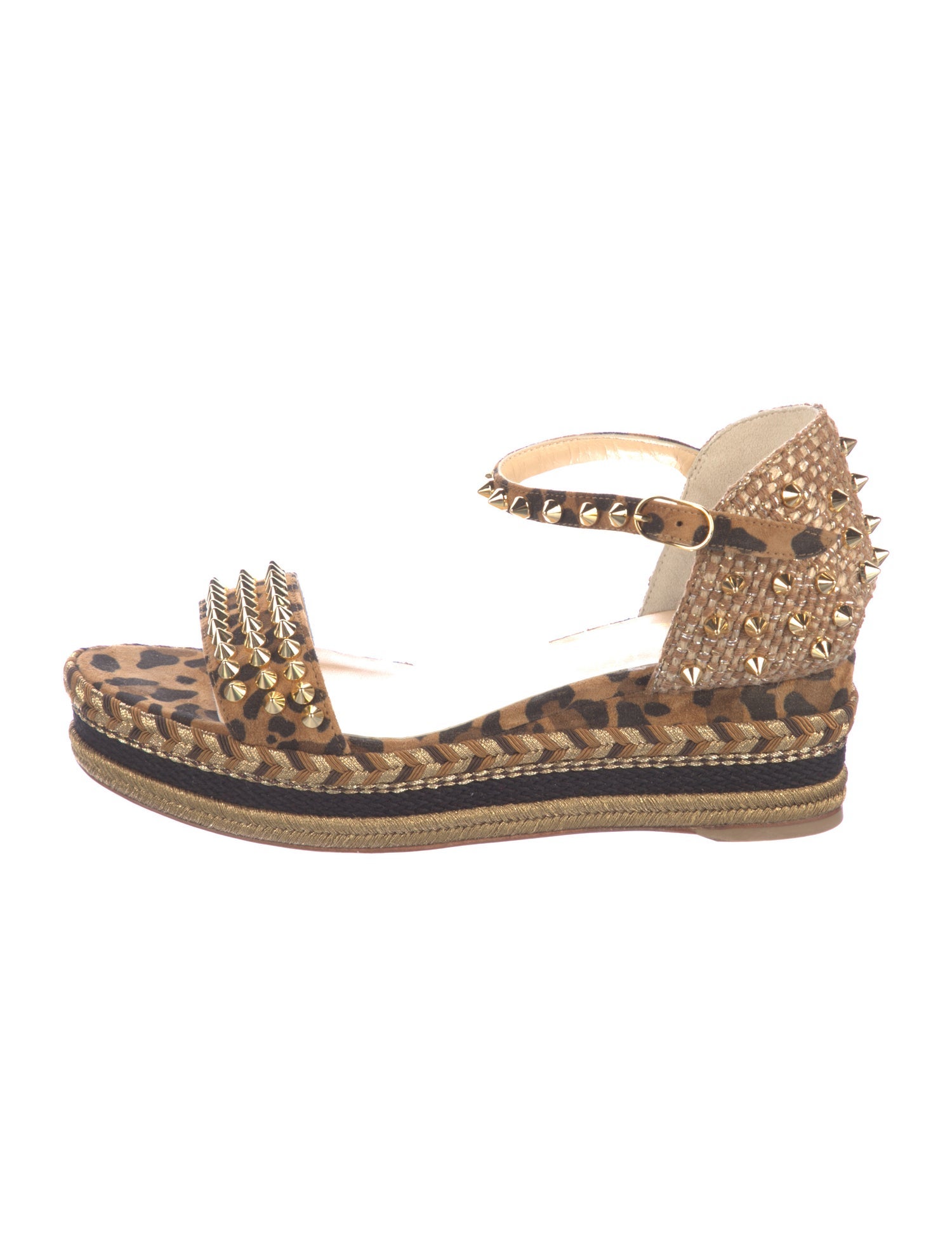 Christian Louboutin Spike Accents Suede Espadrilles