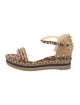 Christian Louboutin Spike Accents Suede Espadrilles