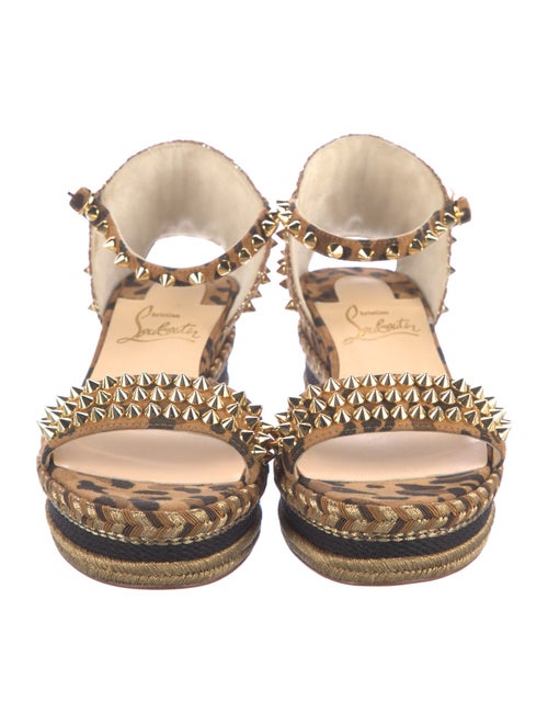Christian Louboutin Spike Accents Suede Espadrilles