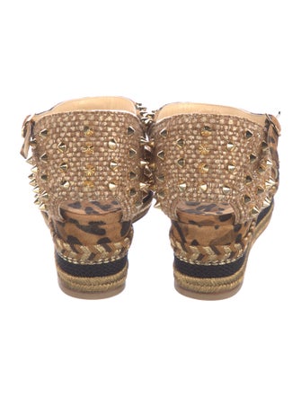 Christian Louboutin Spike Accents Suede Espadrilles