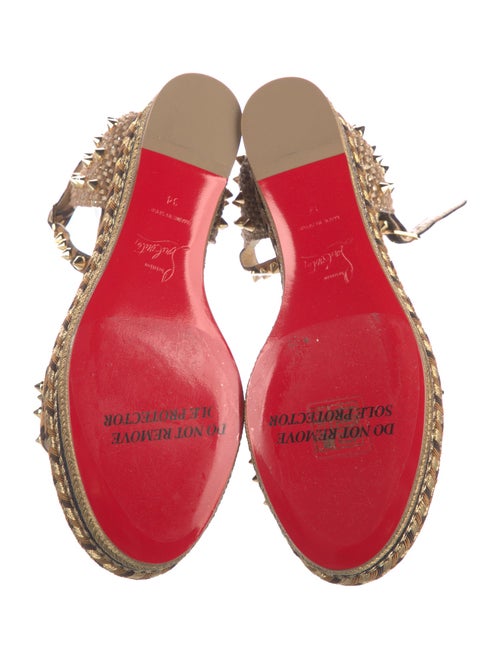 Christian Louboutin Spike Accents Suede Espadrilles