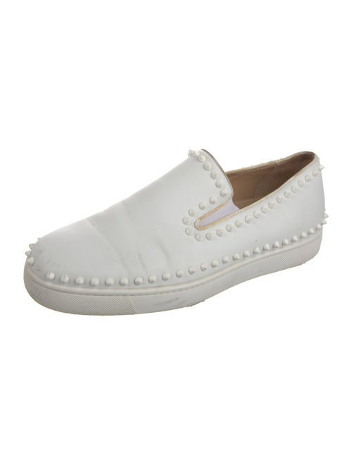 Christian Louboutin Spike Accents Leather Sneakers