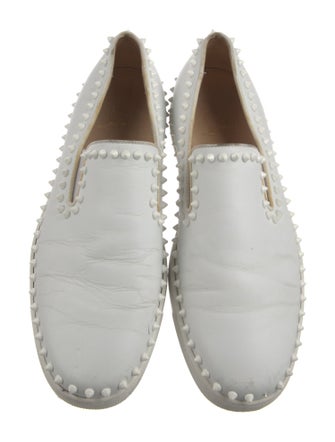 Christian Louboutin Spike Accents Leather Sneakers