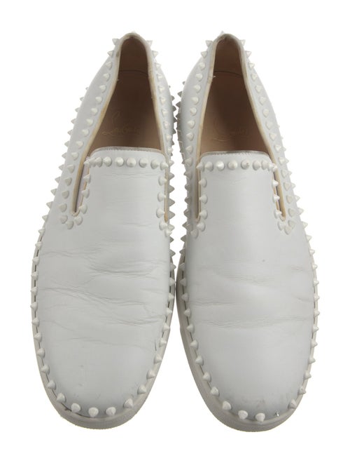 Christian Louboutin Spike Accents Leather Sneakers