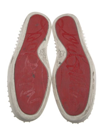 Christian Louboutin Spike Accents Leather Sneakers