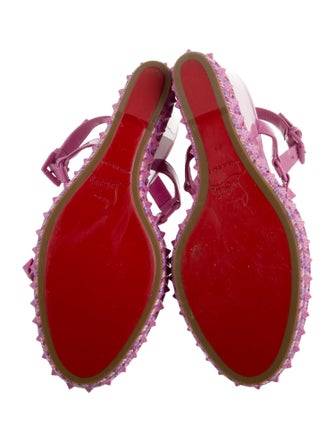 Christian Louboutin Patent Leather Studded Accents Sandals