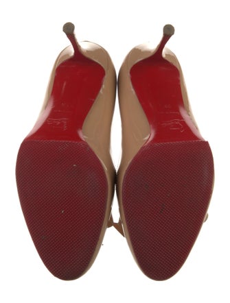 Christian Louboutin Patent Leather Bow Accents Pumps