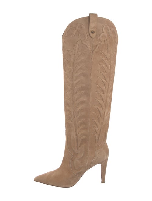 Christian Louboutin Spike Accents Suede Boots