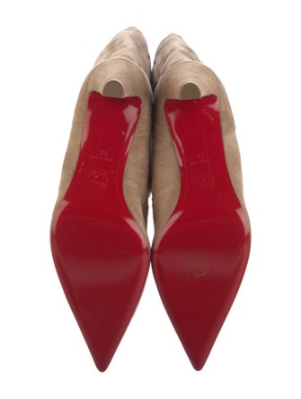 Christian Louboutin Spike Accents Suede Boots