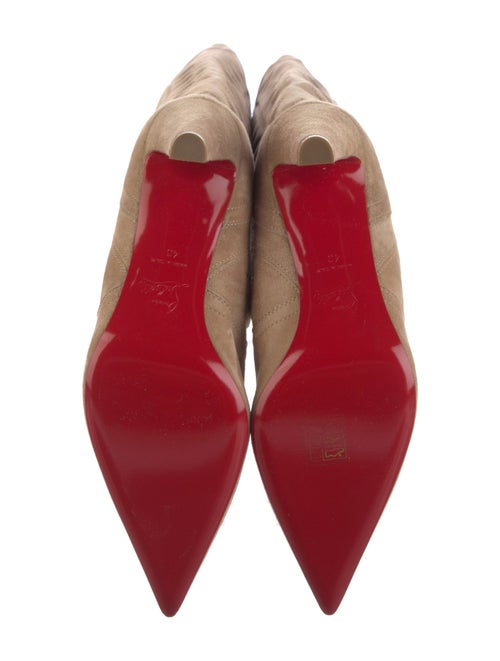 Christian Louboutin Spike Accents Suede Boots