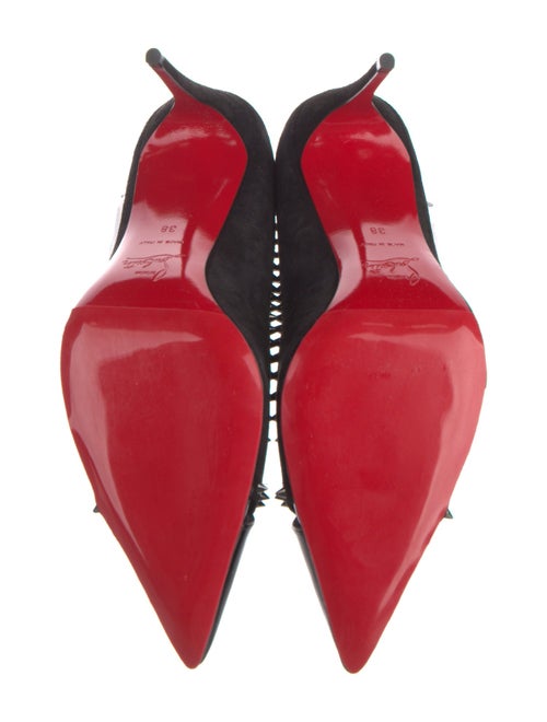 Christian Louboutin Spike Accents Suede Pumps