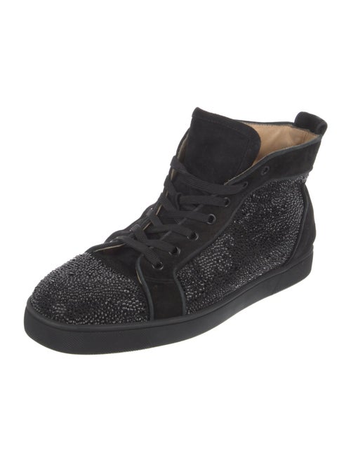 Christian Louboutin Suede Crystal Embellishments Sneakers