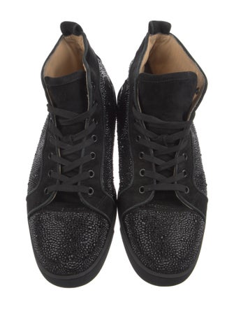 Christian Louboutin Suede Crystal Embellishments Sneakers