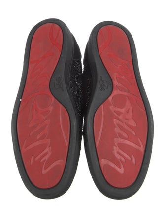 Christian Louboutin Suede Crystal Embellishments Sneakers
