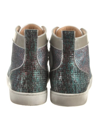 Christian Louboutin Spike Accents Glitter Oxfords