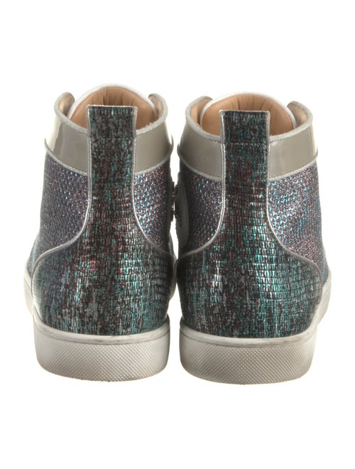 Christian Louboutin Spike Accents Glitter Oxfords