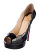 Christian Louboutin Patent Leather Scalloped Accent Pumps
