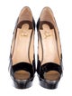Christian Louboutin Patent Leather Scalloped Accent Pumps
