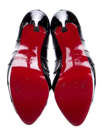Christian Louboutin Patent Leather Scalloped Accent Pumps