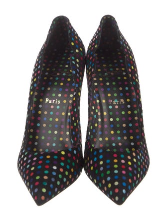 Christian Louboutin Suede Printed D'Orsay Pumps