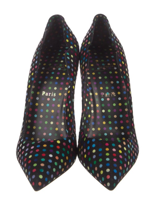 Christian Louboutin Suede Printed D'Orsay Pumps