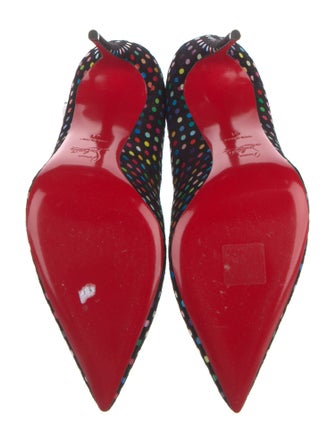 Christian Louboutin Suede Printed D'Orsay Pumps