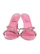 Christian Louboutin Spike Accents Leather Slides