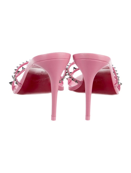 Christian Louboutin Spike Accents Leather Slides