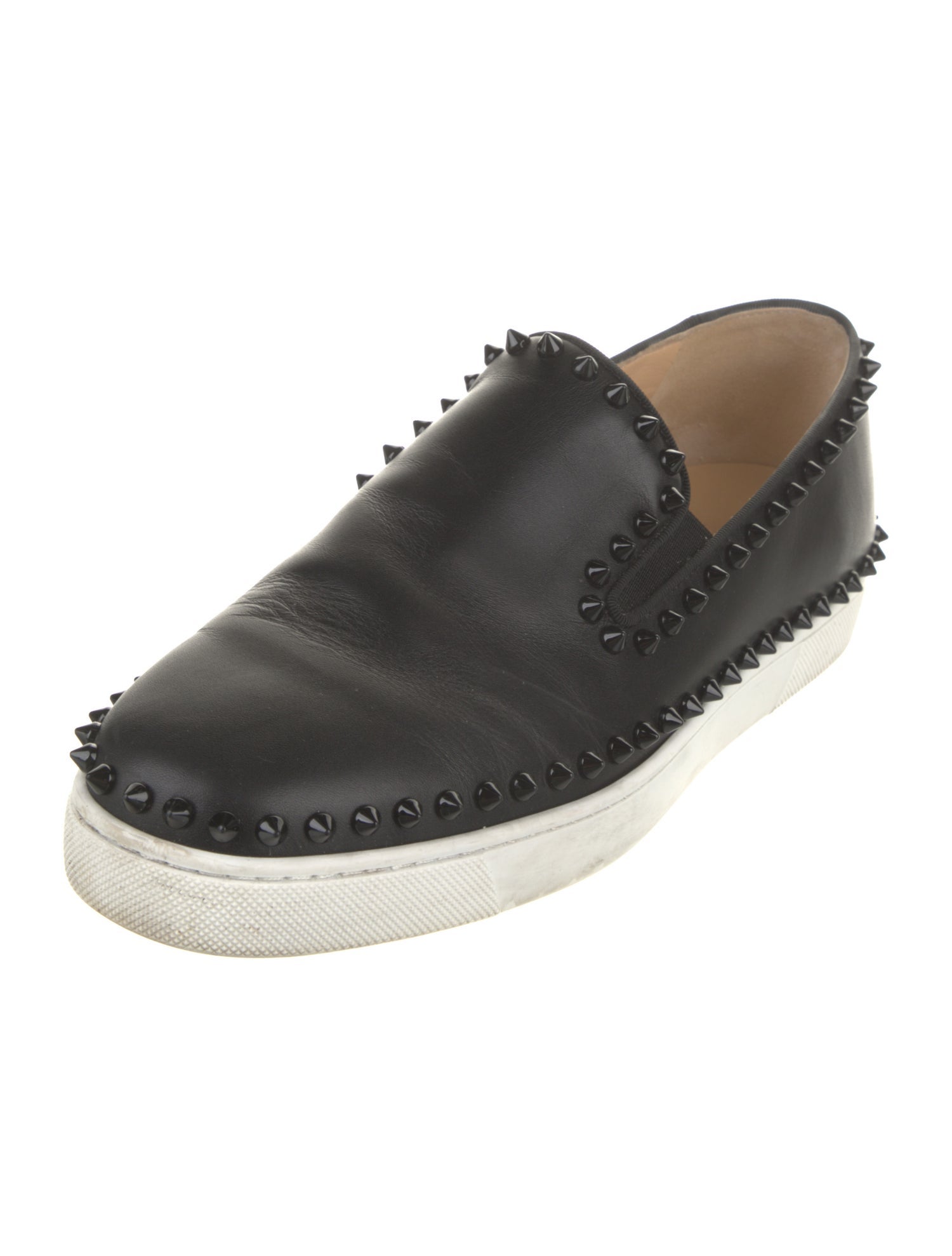 Christian Louboutin Spike Accents Leather Loafer Sneakers