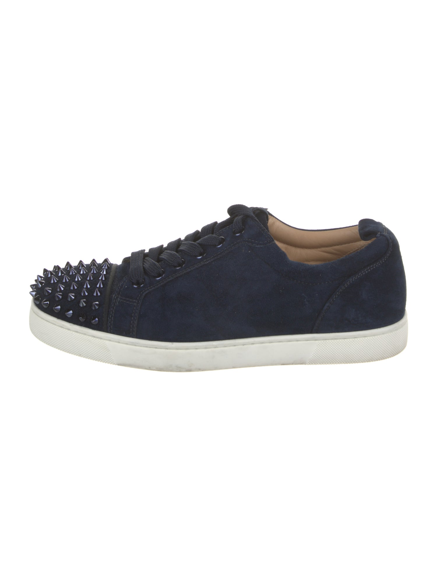 Christian Louboutin Spike Accents Suede Sneakers