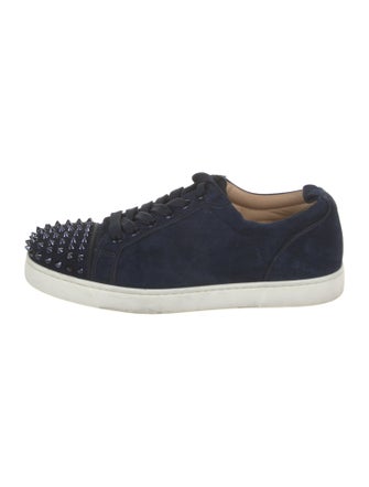 Christian Louboutin Spike Accents Suede Sneakers
