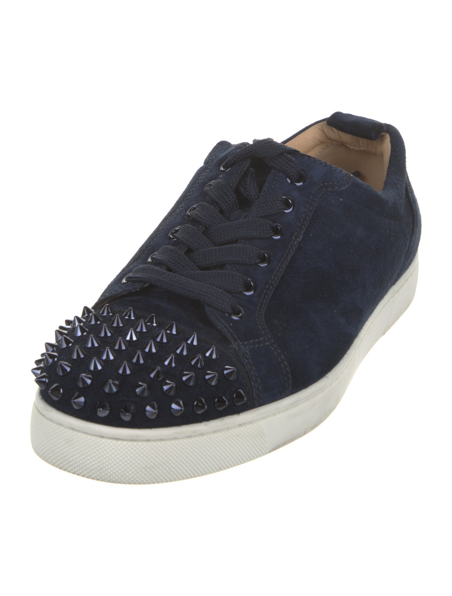 Christian Louboutin Spike Accents Suede Sneakers