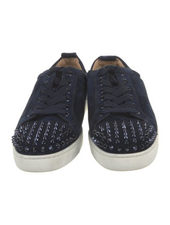 Christian Louboutin Spike Accents Suede Sneakers