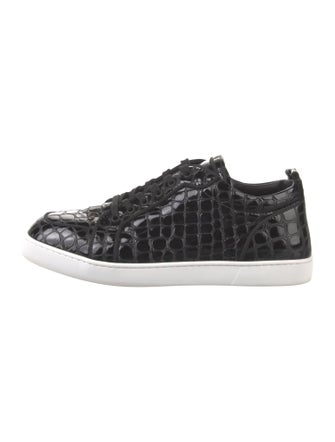 Christian Louboutin Embossed Leather Printed Sneakers