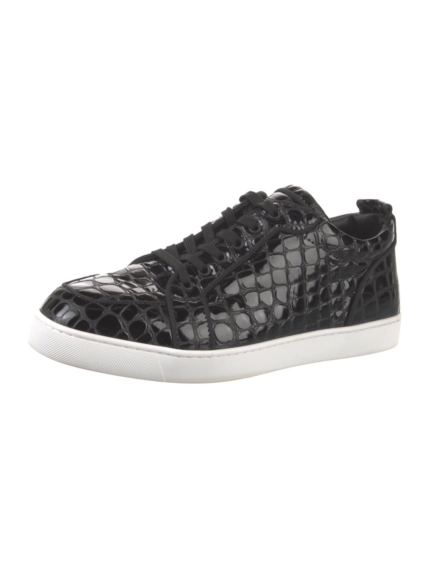 Christian Louboutin Embossed Leather Printed Sneakers