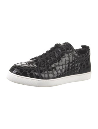 Christian Louboutin Embossed Leather Printed Sneakers