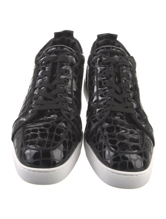 Christian Louboutin Embossed Leather Printed Sneakers