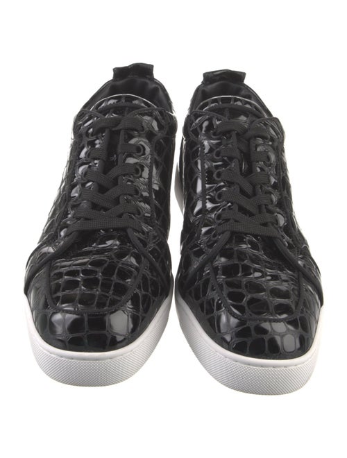 Christian Louboutin Embossed Leather Printed Sneakers