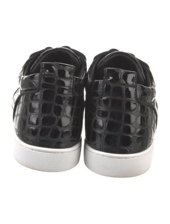 Christian Louboutin Embossed Leather Printed Sneakers