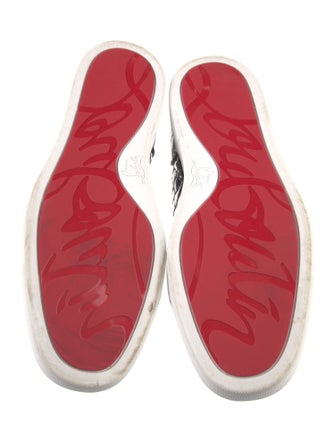 Christian Louboutin Embossed Leather Printed Sneakers