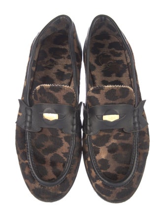 Christian Louboutin Ponyhair Animal Print Loafers