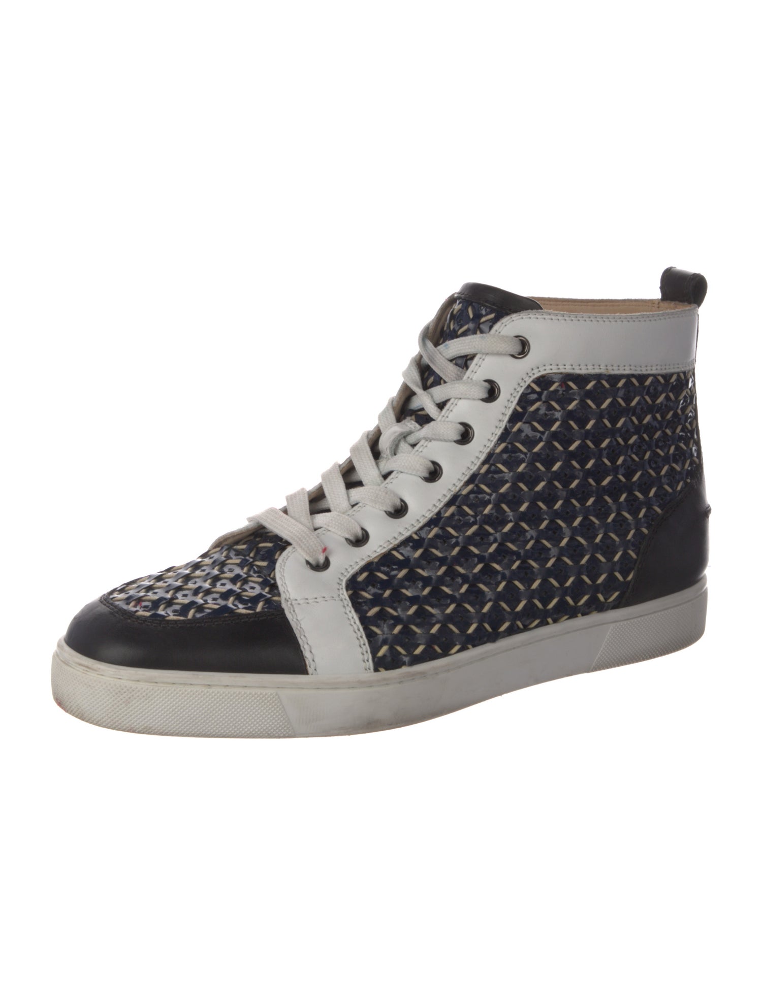 Christian Louboutin Spike Accents Leather Sneakers
